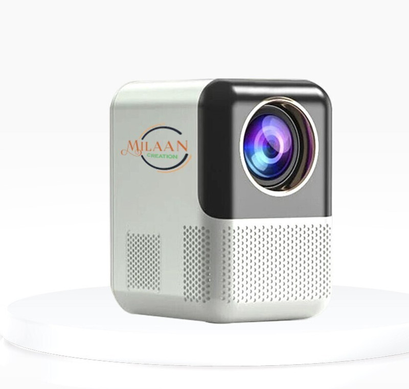 Milaan Creation HPX PRO (4000 lm / Remote Controller) Portable Projector(White)