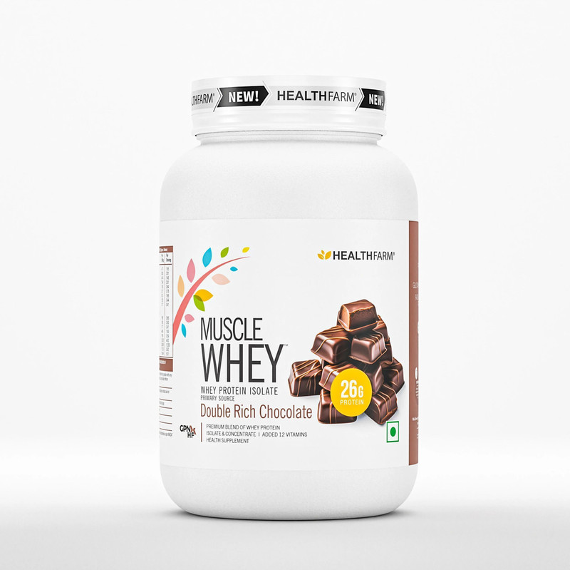 HEALTHFARM Muscle Whey Protein(1 kg, Double Rich Chocolate)