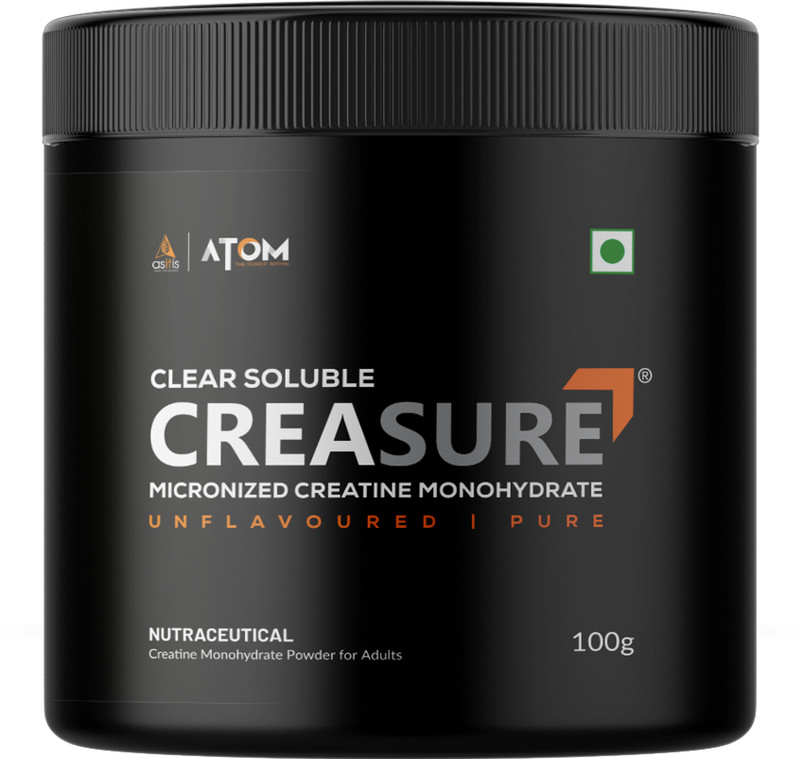 AS-IT-IS Nutrition ATOM Creasure® 100% Soluble Creatine Monohydrate, Unflavored, 33 Servings Creatine(100 g, unflavour)