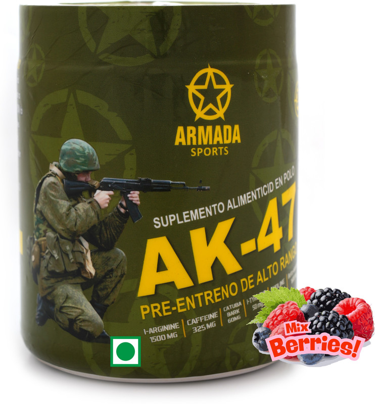 Armada Sports AK-47 Preworkout Enhance mental Focus, Strength, Stemina Pre Workout(200 g, Mixed Berries)