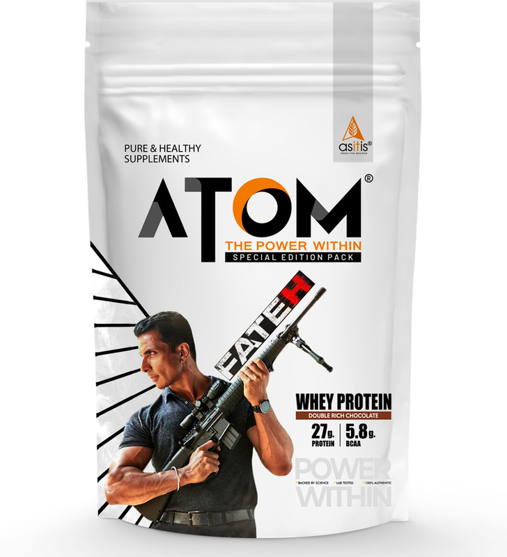 AS-IT-IS Nutrition ATOM Whey Protein 1kg 27g protein FATEH Double Rich Chocolate - Exclusive Pack Whey Protein(1000 g, FATEH Double Rich Chocolate) - 5% off at DetectaDeal
