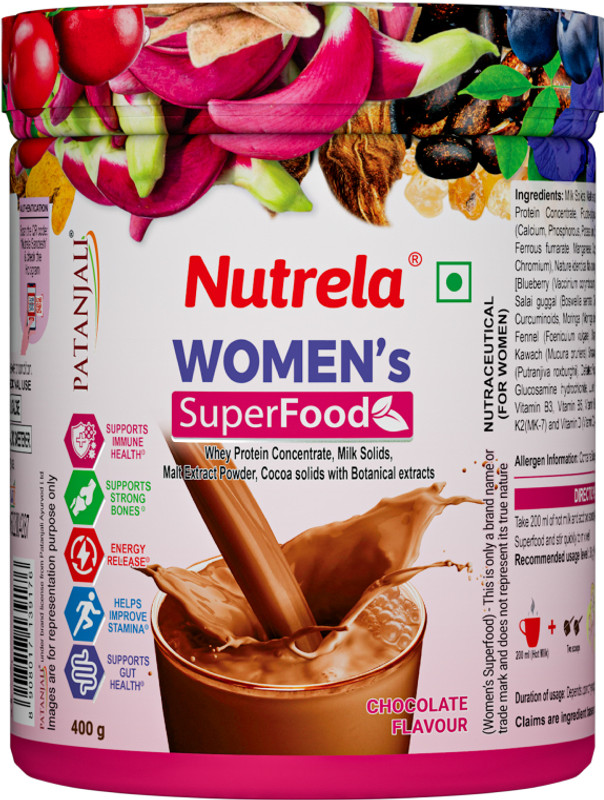NUTRELA Women'S Super Food Milk Protein Ginseng & Other Botanical Extracts(400 g)