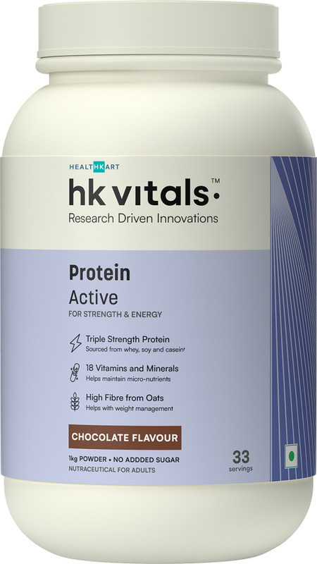 HEALTHKART HK Vitals ProteinUp Active, for Energy & Immunity Whey Protein(1 kg, Chocolate)