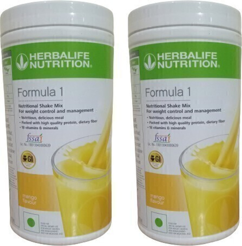 HERBALIFE Formula 1 Nutritional Shake Mango Flavour 2 Pcs Combo Pack Protein Shake(200 g, Mango)