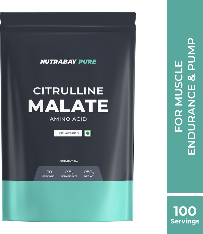 Nutrabay Pure 100% Citrulline Malate - Protein Shake(250 g, Unflavoured)