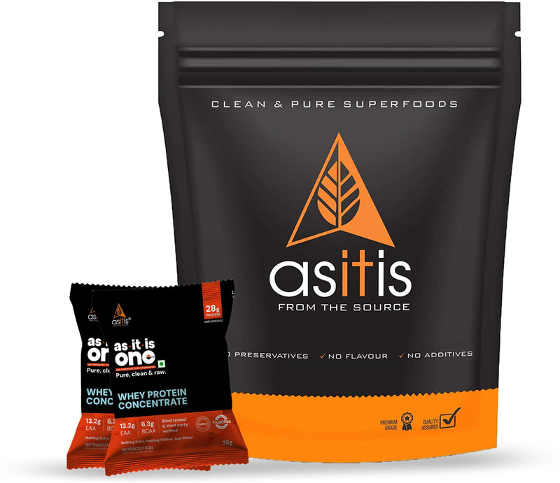 AS-IT-IS Nutrition ONE Concentrate Supports Muscle Growth & Recovery Whey Protein(875 g, Unflavored)