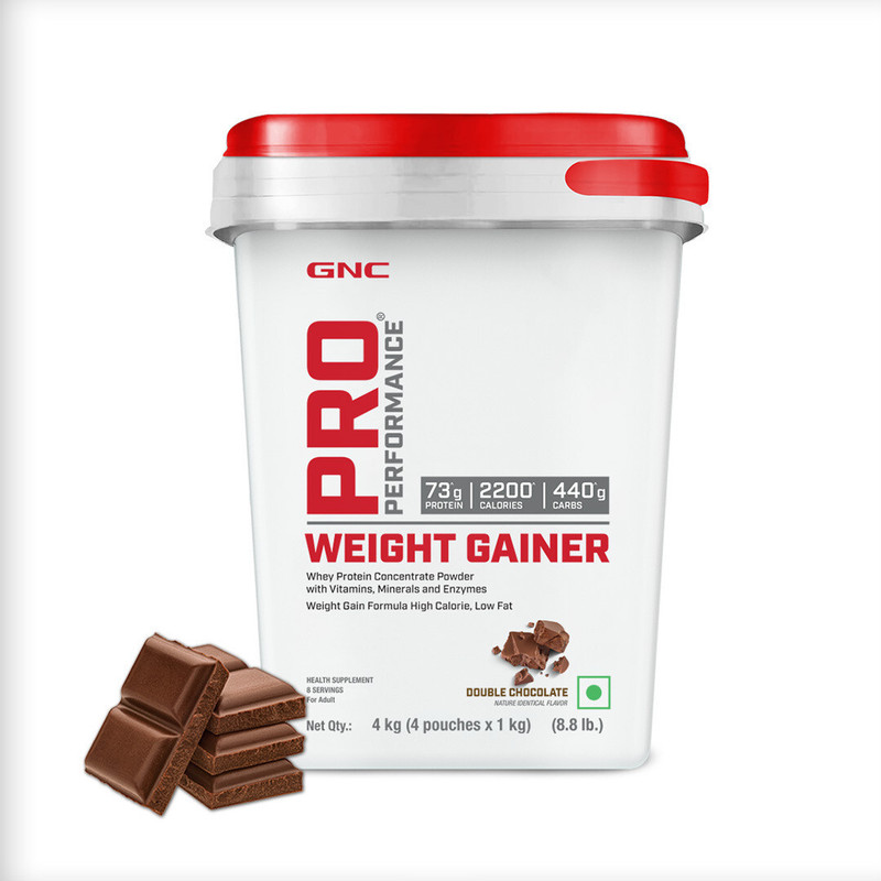 GNC Pro Performance Weight Gainers/Mass Gainers(4 kg, Double Chocolate)