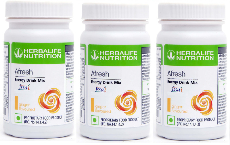 HERBALIFE NEW-AFRESH Energy Drink Mix Elaichi And Ginger Elaichi, ginger Powder(100 g, Pack of 2)