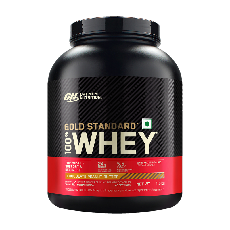 Optimum Nutrition Gold Standard 100% Whey Protein(1500 g, Chocolate Peanut Butter)