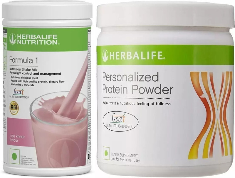 Herbalife Nutrition Nutrition Formula 1 rose Kheer Flavour shake&Personalize Protein Powder Protein Blends(500 g, 200 g, Rose, Unflavored)