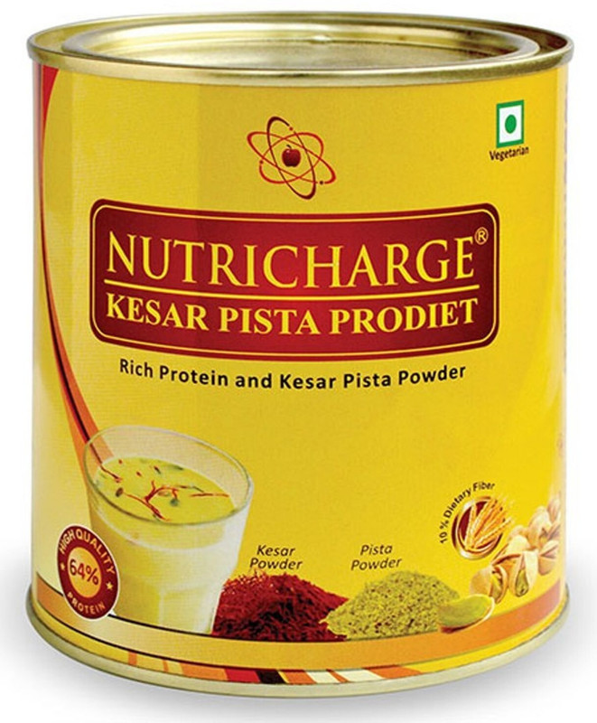 Nutricharge Kesar Pista Prodiet [Rich Protein, Prebiotic Fiber and Real Kesar & Pista] Plant-Based Protein(200 g, Kesar pista)