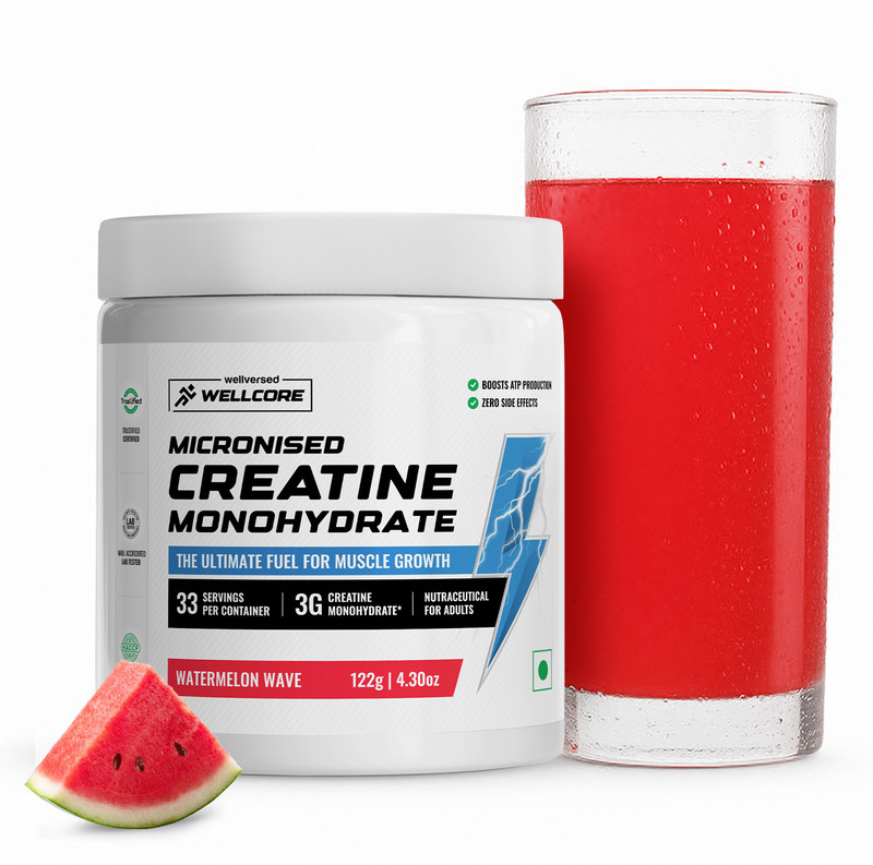 Wellcore Pure Micronised Monohydrate Creatine(122 g, Watermelon Wave)