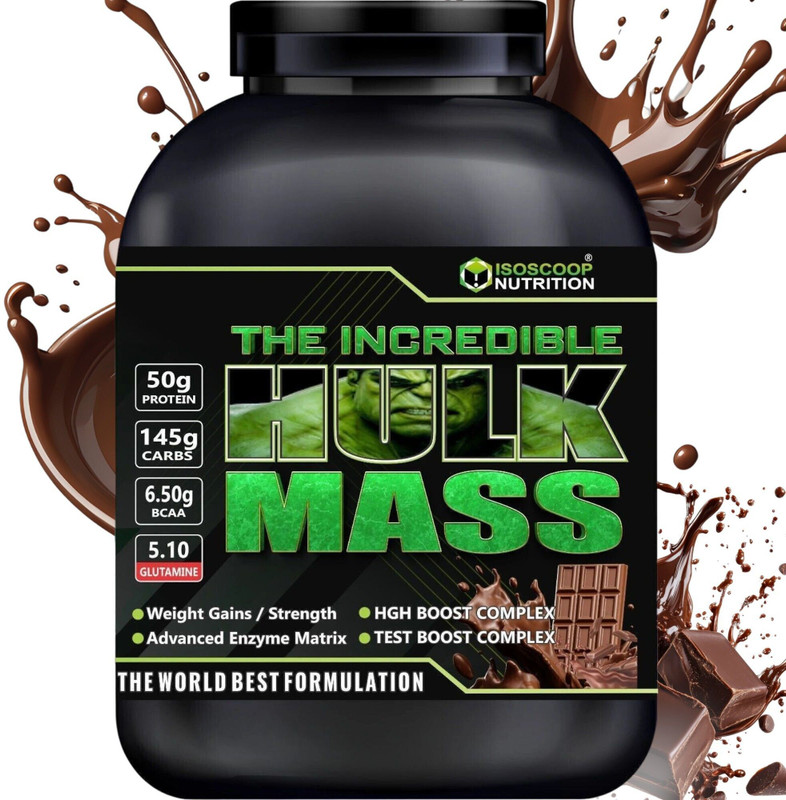 iso scoop nutrition HULK MASS Weight Gainers/Mass Gainers(1 kg, chocolate)