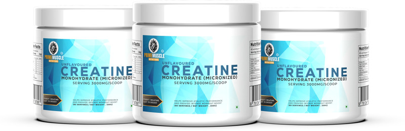 Primemuscle Nutritions Creatine monohydrate | Supports Muscle recovery | Boost endurance & Stamina Creatine(0.75 kg, Unflavoured)