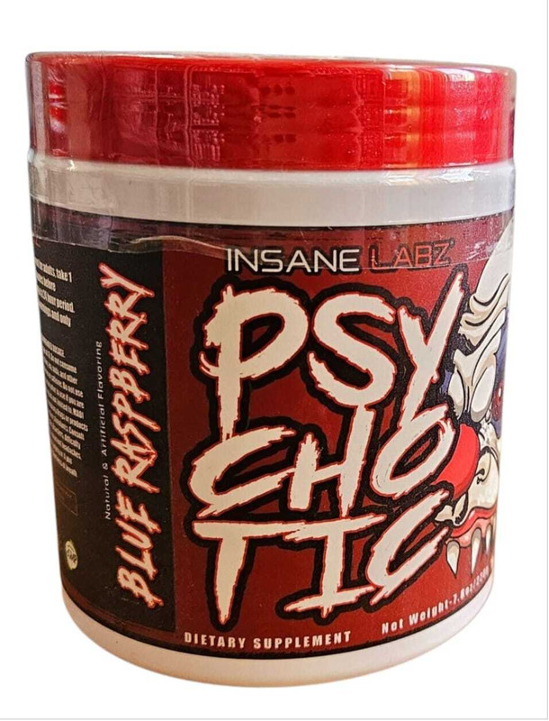 insane labz Psychotic Pre-workout Powder 35 Servings Blue Raspberry Flavor Pre Workout(224 g, Blue Raspberry)