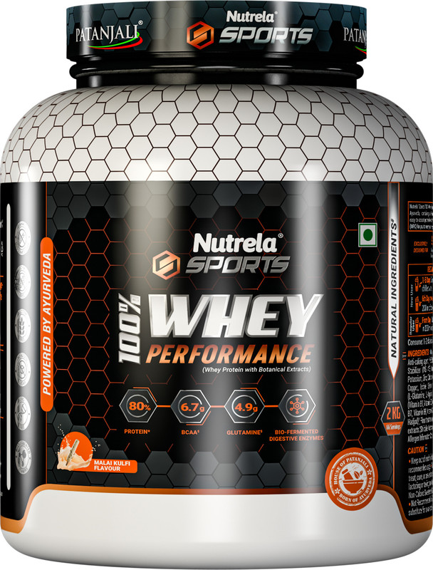 NUTRELA Sports 100% Whey Performance Protein Supplement Whey Protein(2 kg, Malai Kulfi)