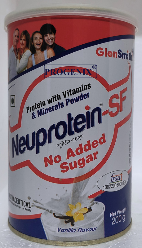 Progenix NEUPROTEIN SF DIABETIC SUGAR FREE PROTEIN POWER FOR STAMINA,MUSCLE,BODY,ENERGY Protein Blends(200 g, VANILLA)