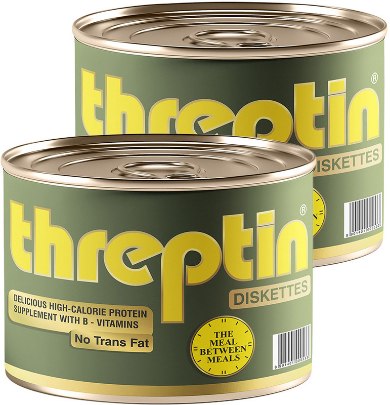 Threptin Vanilla Protein Supplement Diskettes, Pack of 2 Protein Cookie(550 g, Vanilla)