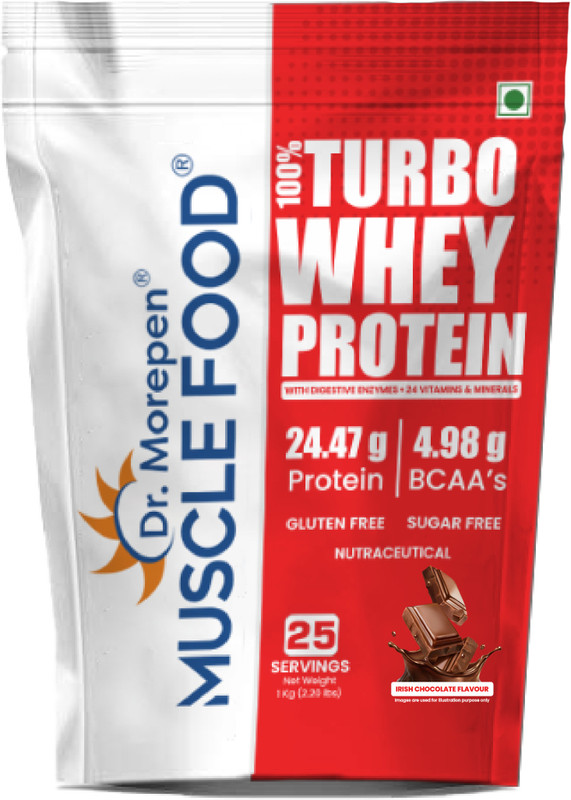 Dr. Morepen Musclefood Turbo Whey Protein(1 kg, Irish Chocolate)