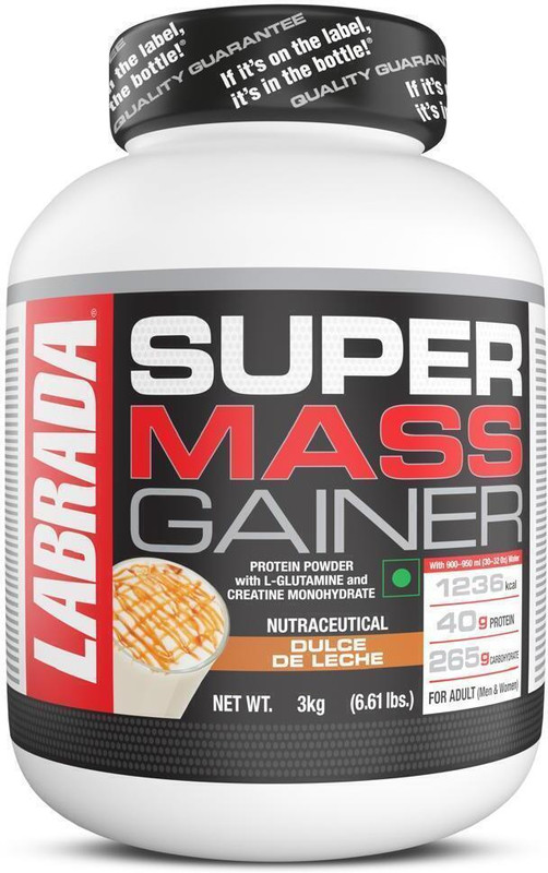 Labrada nutrition Super Mass Gainer 3kg |(Dulche De Leche) Weight Gainers/Mass Gainers(3 kg, Dulche De Leche)