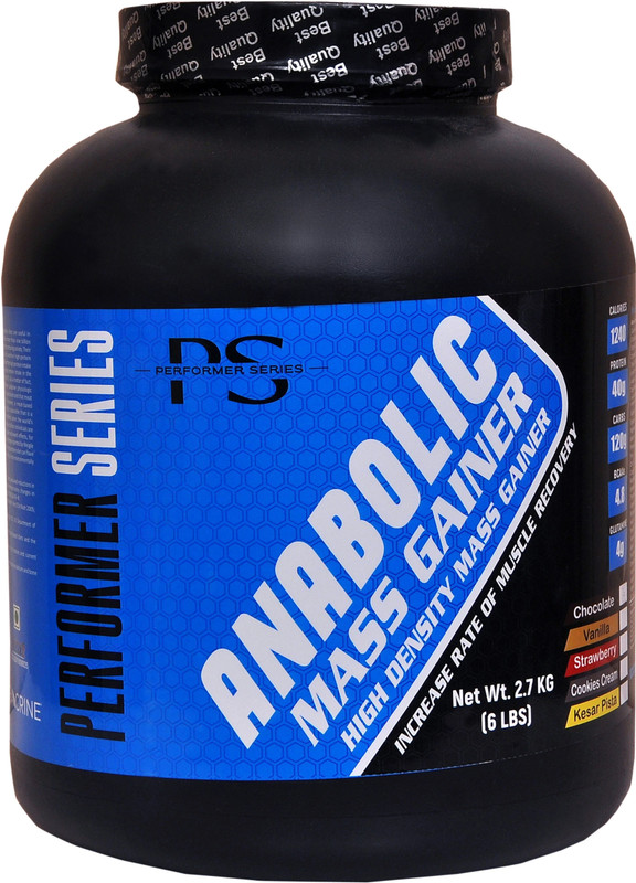 PERFORMER SERIES Anabolic Mass Gainer High Density Mass Gainer (2.7kg/6lbs , Strawberry) Weight Gainers/Mass Gainers(2.7 kg, Strawberry)