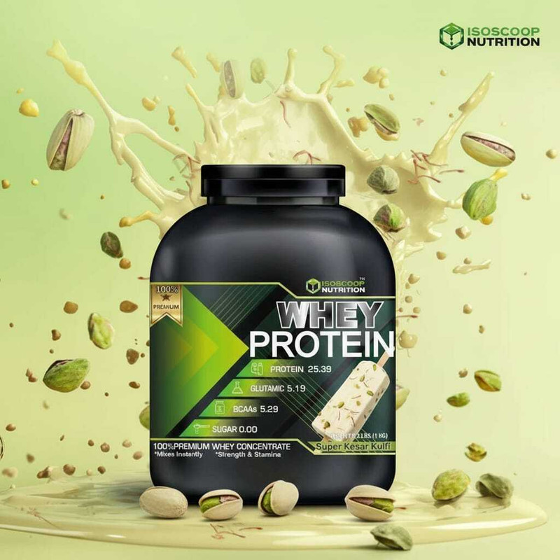 iso scoop nutrition WHEY PROTIEN Whey Protein(1 kg, Kesar Kulfi)