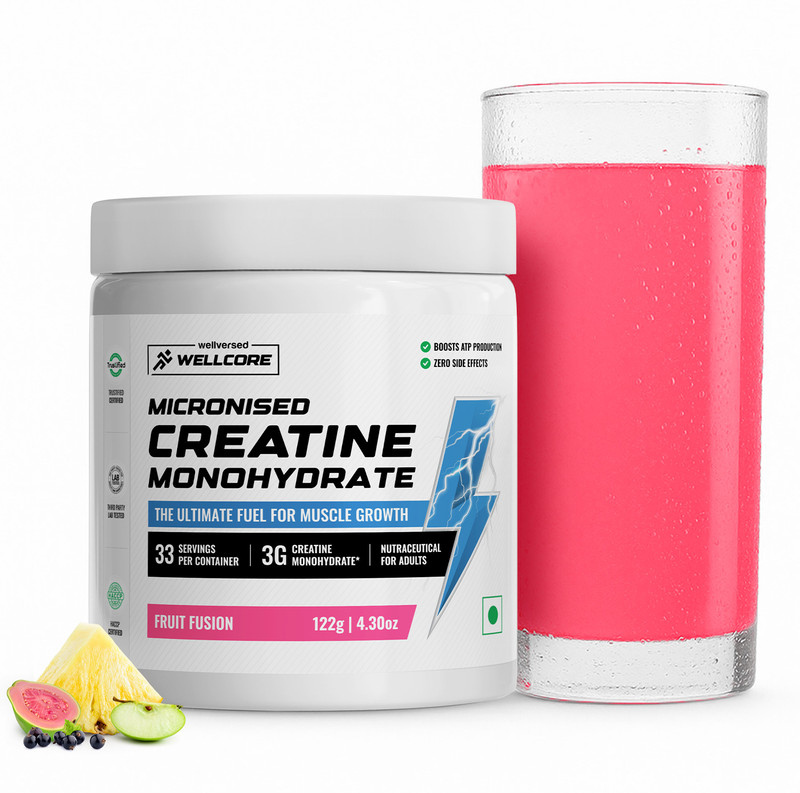 Wellcore Micronised Monohydrate Creatine(122 g, Fruit Fusion)