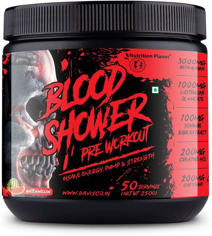 Nutrition Planet Blood Shower Preworkout, 50 Servings Pre Workout(250 g, Fruit Punch)