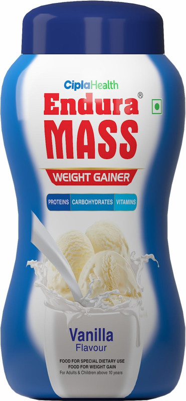 Endura Mass Weight Gainers/Mass Gainers(1 kg, Vanilla)