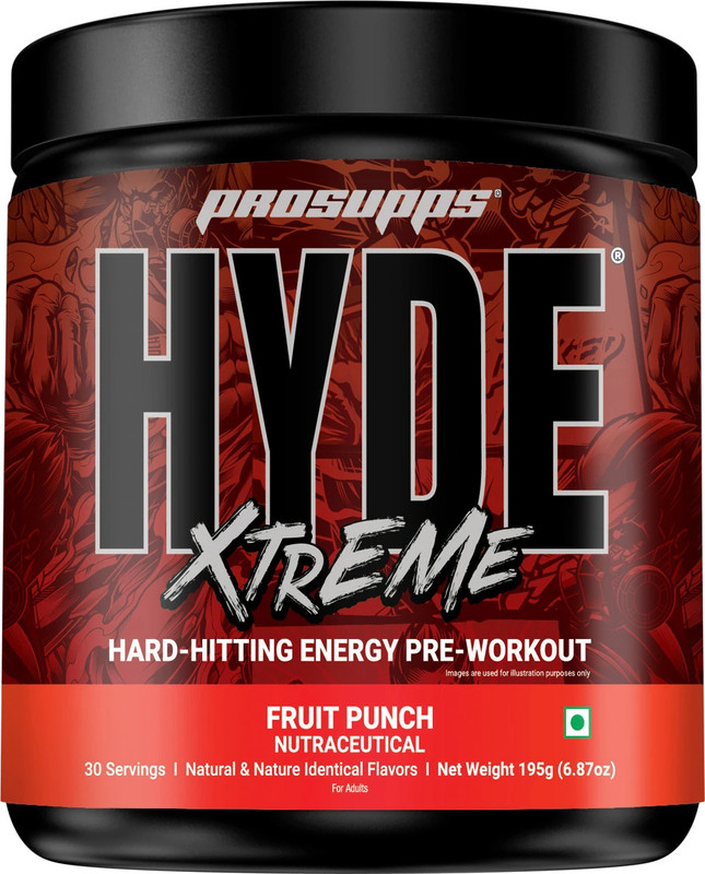 PROSUPPS HYDE XTREME HARD HITTING ENERGY Pre Workout(195 g, FRUIT PUNCH)