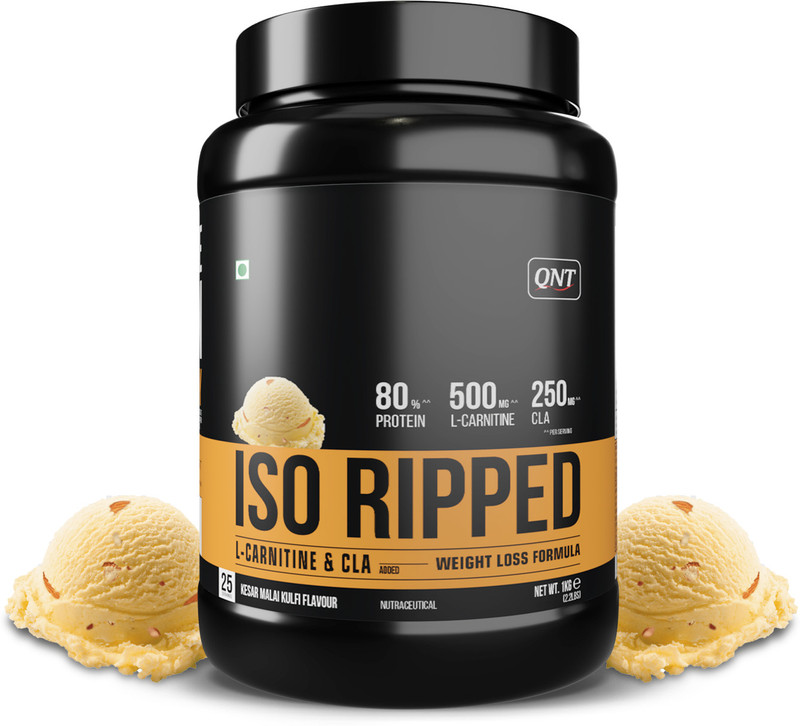 QNT ISO Ripped, 1kg, Whey Isolate Protein for Weight Loss & Lean Muscle Growth Whey Protein(32 g, Kesar Malai Kulfi)