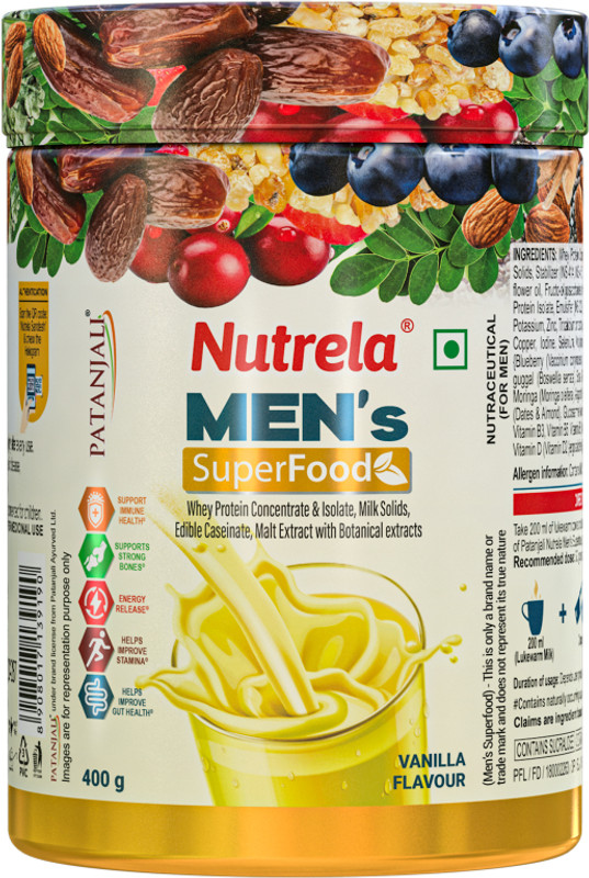 PATANJALI Mens SuperFood Nutrition Drink(400 g, Vanilla Flavored)