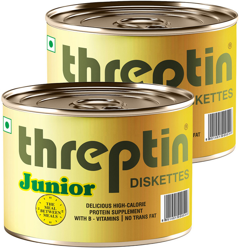 Threptin Junior Diskettes for Kids (Pack of 2) Protein Cookie(500 g, Kesar-Pista)