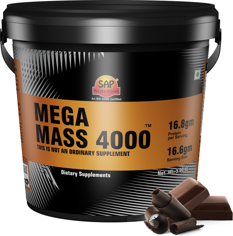 SAP Nutrition Mega Mass Chocolate Flavor 5kg Weight Gainers/Mass Gainers(5 kg, Chocolate)