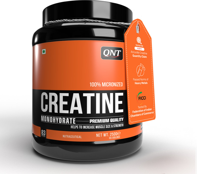 QNT Creatine Monohydrate, Improves Performance, 250g, 83 Servings Creatine(250 g, Unflavoured)