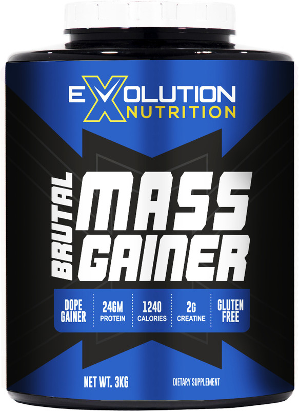 Evolution Nutrition Brutal Mass Gainer With High Calories 1240 (6.6Lbs Strawberry) Weight Gainers/Mass Gainers(3 kg, Strawberry)