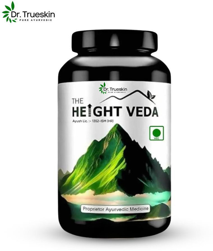 Dr.TrueSkin Height Veda Powder with Structure Therapy Protein Supplement Plant-Based Protein(200 g, Unflavored)