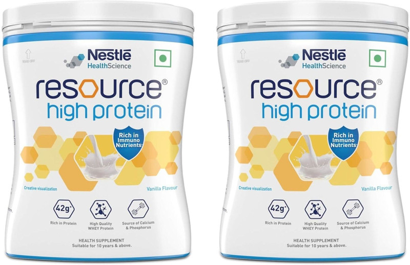 Resource Health Science, High Protein, 400g x 2 Protein Shake(800 g, Vanilla)
