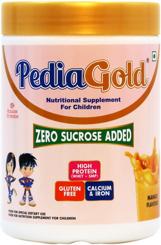 Pedia Gold Nutrition for Healthier Kids - Whey Protein(400 g, Mango)