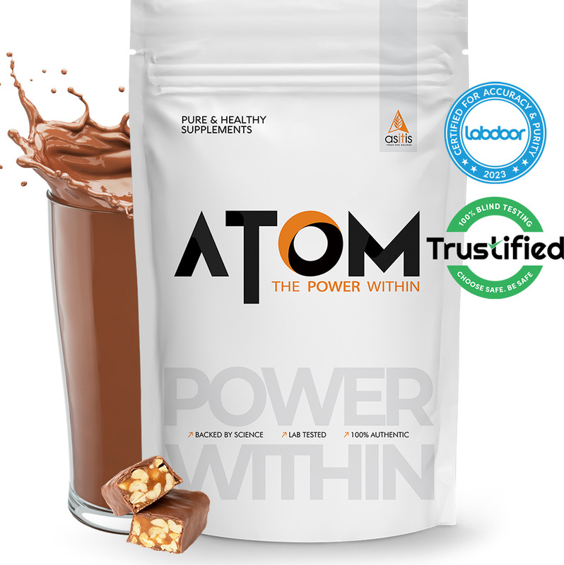 AS-IT-IS Nutrition ATOM Whey Protein | 27g protein | Isolate & Concentrate | Choco Peanut Whey Protein(250 g, Choco Peanut) - 23% off at DetectaDeal