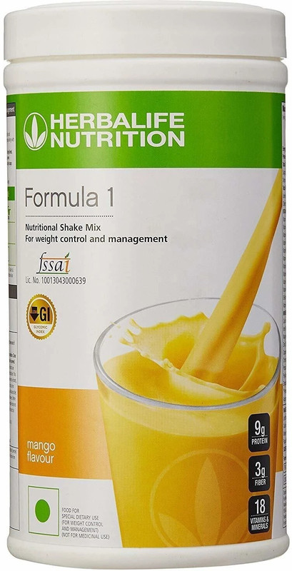HERBALIFE Formula 1 Delicious Shake Mix Mango Plant-Based Protein(500 g, Mango)