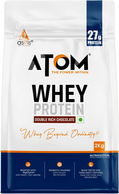 AS-IT-IS Nutrition ATOM Whey Protein(2 kg, Double Rich Chocolate)