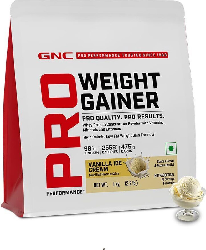 GNC Pro Performance Weight Gainer Weight Gainers/Mass Gainers(1 kg, Vanilla Ice Cream)