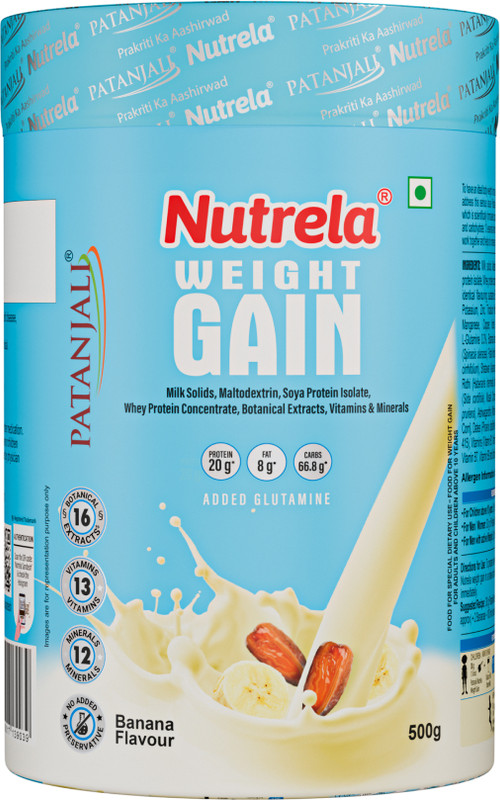 NUTRELA Gain Weight Gainers/Mass Gainers(500 g, banana)