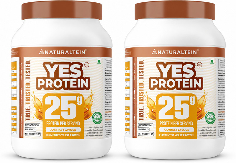NATURALTEIN Yeast-Aamras PO2 Plant-Based Protein(2 kg, Aamras)