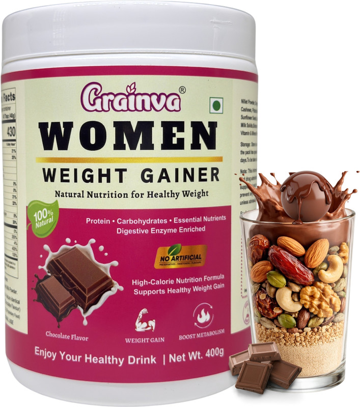 grainva Women Weight Gainer Protein Powder for Girls | Mass Gainer | Lean Muscle(400 g)