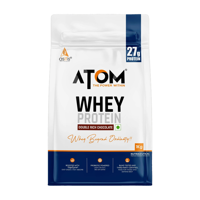 AS-IT-IS Nutrition ATOM Whey Protein(1 kg, Double Rich Chocolate)