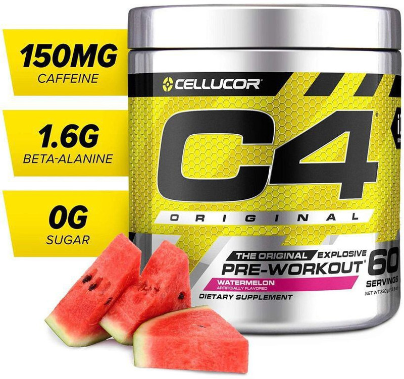 Cellucor C4 ORIGINAL EXPLOSIVE PRE-WORKOUT (WATERMELON Flavor) 60 Servings |No #1 Selling Pre Workout(390 g, WATERMELON)
