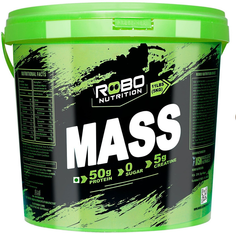 MUSCLE SIZE MUSCLE MASS GAINER HIGH PROTEIN POWDER (11lbs) Weight Gainers/Mass Gainers(5 kg, CHOCOLATE)