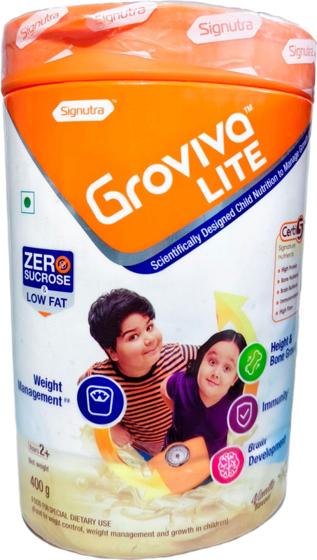 vivamom Groviva Lite child nutrition to manage growth and weight (Jar) Nutrition Bars(400 g, VANILLA)